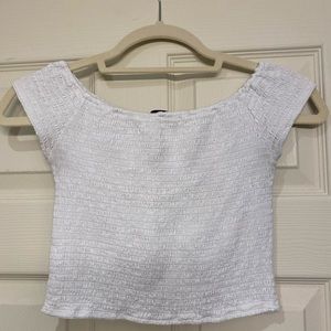 Brandy Melville scrunchie off the shoulder top